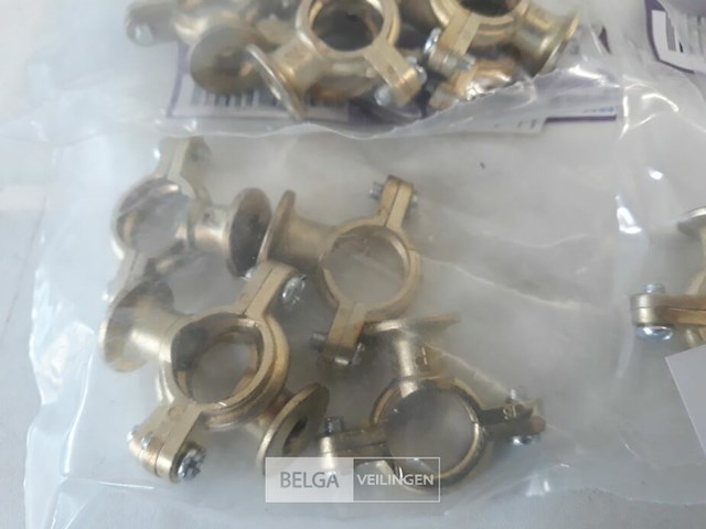 7 x beugel messing 5 stuks voor buis 15mm - afbeelding 3 van  3