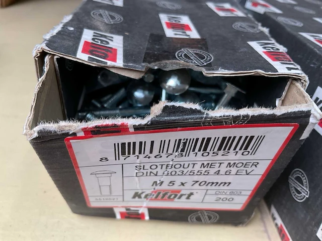 7 x dozen slotbouten; binnen zeskantbouten; veerringen - afbeelding 2 van  5