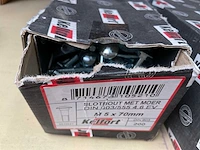 7 x dozen slotbouten; binnen zeskantbouten; veerringen - afbeelding 2 van  5
