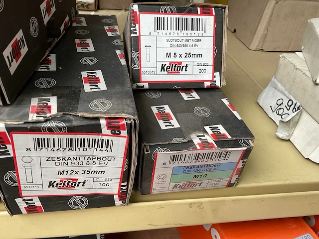 7 x dozen slotbouten; binnen zeskantbouten; veerringen - afbeelding 5 van  5