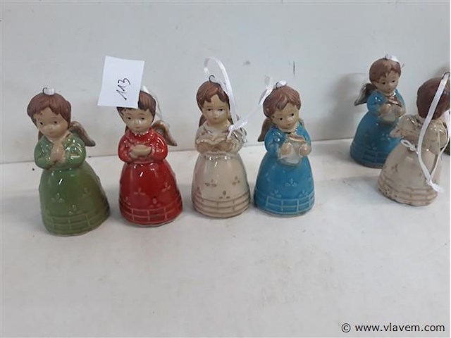 7 x engel keramiek 10 cm - afbeelding 2 van  2