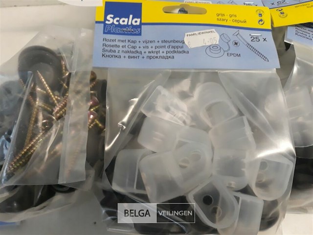 7 x golfplaat schroef + rozet + steunbeugel 25 stuks - afbeelding 3 van  3