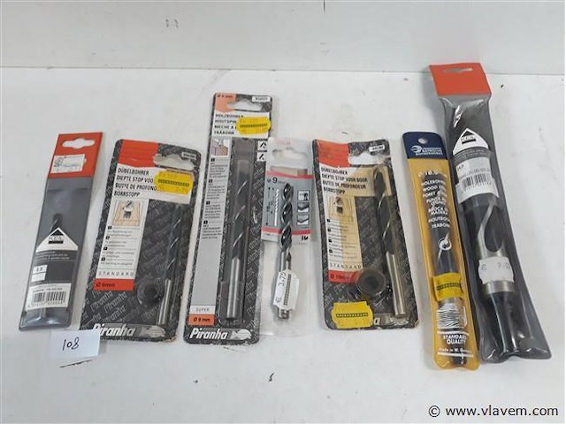 7 x houtboor rond mix - afbeelding 1 van  2