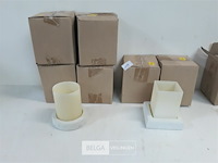 7 x kaarshouder voet uit gips + beschermglas - afbeelding 1 van  3