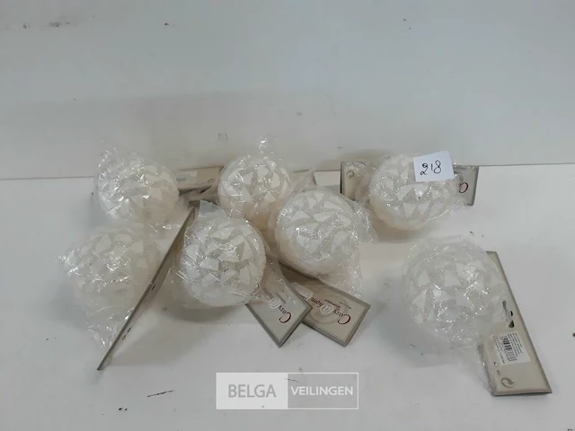 7 x kerstbal pvc 8 cm scherven motief - afbeelding 2 van  3