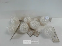 7 x kerstbal pvc 8 cm scherven motief - afbeelding 2 van  3
