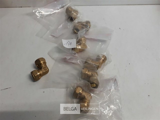 7 x knelkoppeling bocht koper 15 mm ½ f - afbeelding 2 van  3