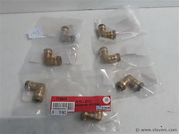 7 x knelkoppeling bocht koper 2 x 10 mm - afbeelding 1 van  2
