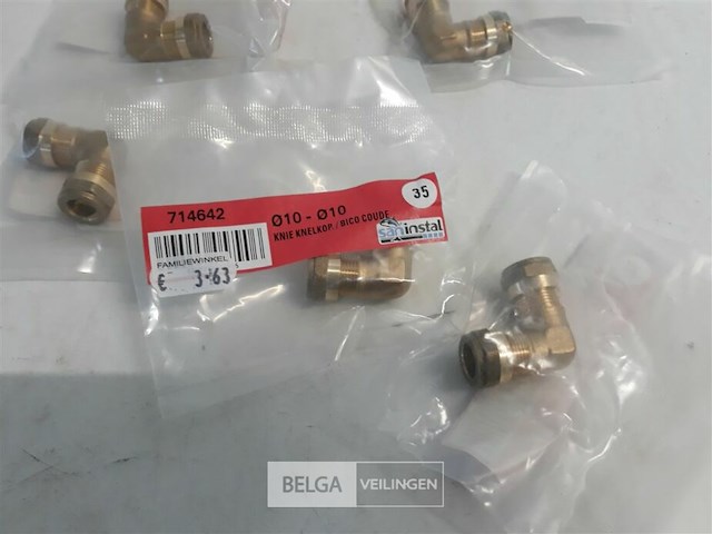 7 x knelkoppeling bocht koper 2 x 10 mm - afbeelding 3 van  3