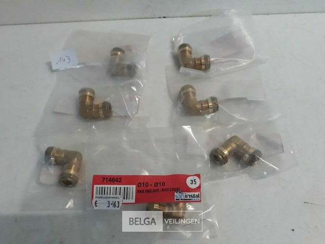 7 x knelkoppeling bocht koper 2 x 10 mm - afbeelding 1 van  3