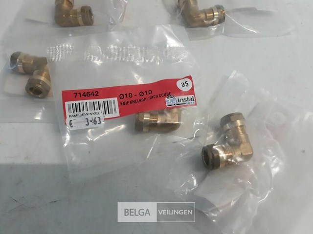 7 x knelkoppeling bocht koper 2 x 10 mm - afbeelding 3 van  3