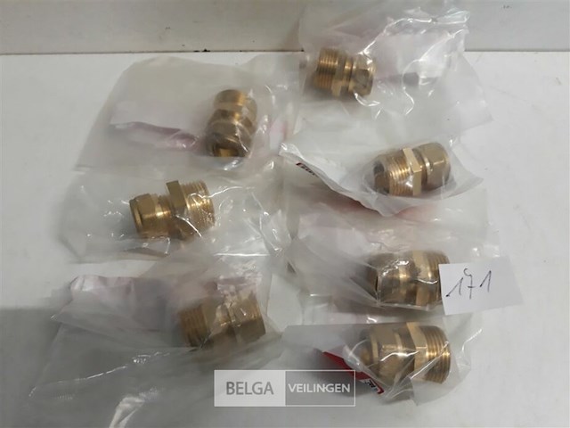 7 x knelkoppeling recht koper 15 mm ¾ m - afbeelding 2 van  3