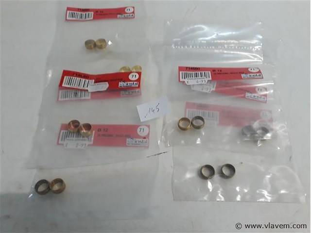 7 x knelring koper 12 mm 2 stuks - afbeelding 1 van  2