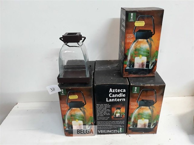 7 x lantaarnhuisje 13 cm voor kaars - afbeelding 2 van  3