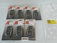 7 x meubelgreep pvc grijs 64 mm 2 stuks - afbeelding 1 van  3
