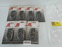 7 x meubelgreep pvc grijs 64 mm 2 stuks - afbeelding 1 van  3