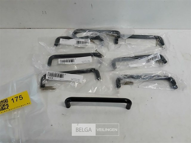 7 x meubelgreep pvc zwart 128 mm - afbeelding 2 van  3