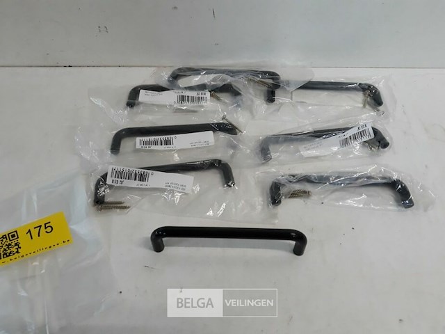 7 x meubelgreep pvc zwart 128 mm - afbeelding 1 van  3