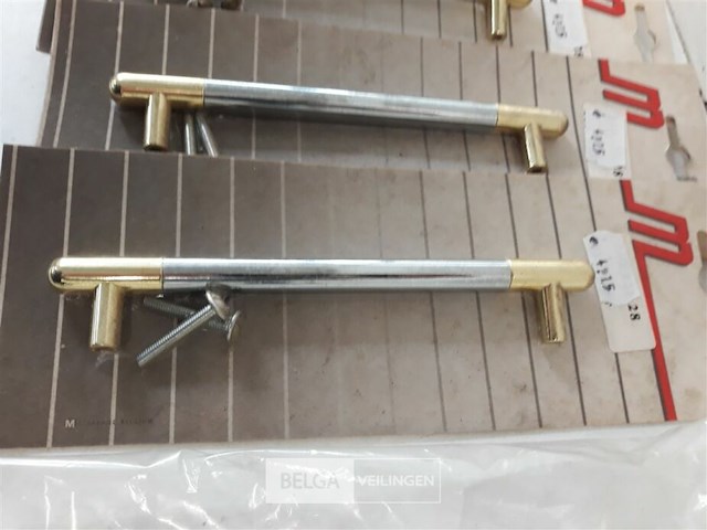 7 x meubelgreep vermessingdchroom 128 mm - afbeelding 3 van  3