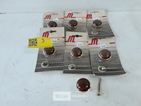 7 x meubeltop messing/hout 35 mm - afbeelding 2 van  3