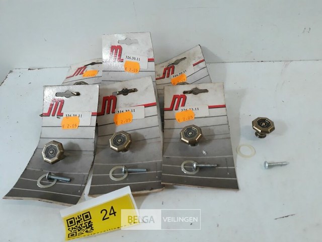 7 x meubeltop zamak verbronsd 30 mm - afbeelding 1 van  3