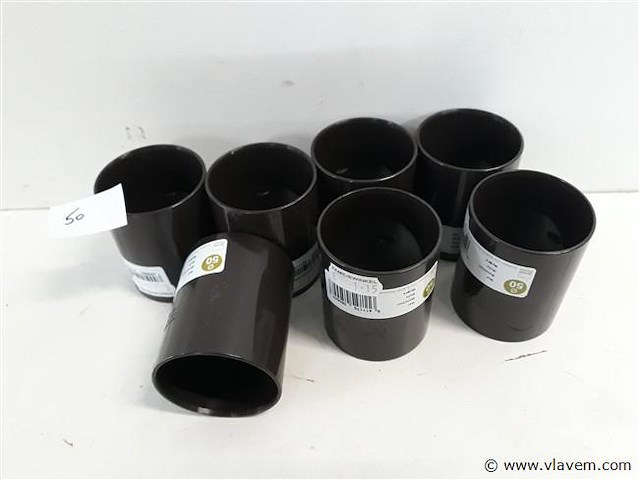 7 x mof 50 mm bruin pvc regenafvoer - afbeelding 1 van  2