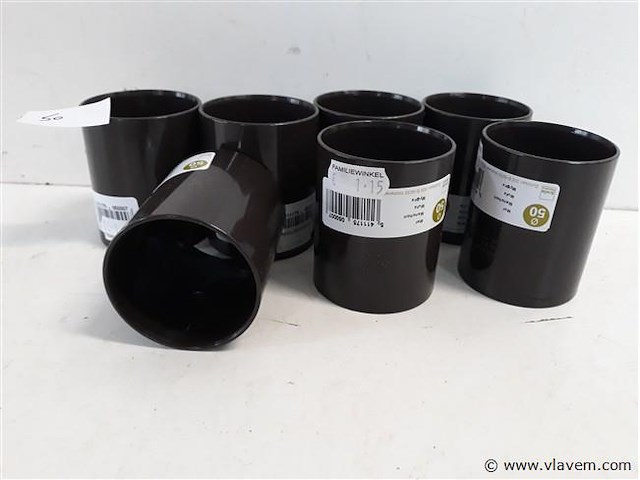 7 x mof 50 mm bruin pvc regenafvoer - afbeelding 2 van  2