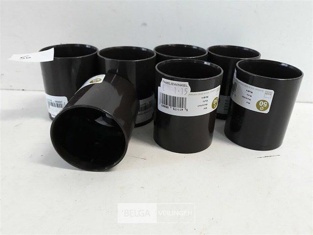 7 x mof 50 mm bruin pvc regenafvoer - afbeelding 3 van  3