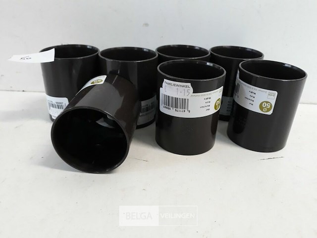 7 x mof 50 mm bruin pvc regenafvoer - afbeelding 3 van  3