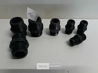 7 x nippel drukleiding schroefdraad 3 assorti - afbeelding 1 van  3