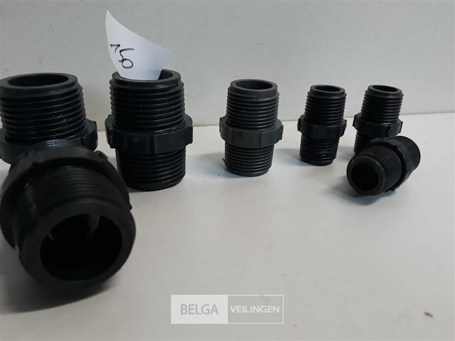 7 x nippel drukleiding schroefdraad 3 assorti - afbeelding 3 van  3