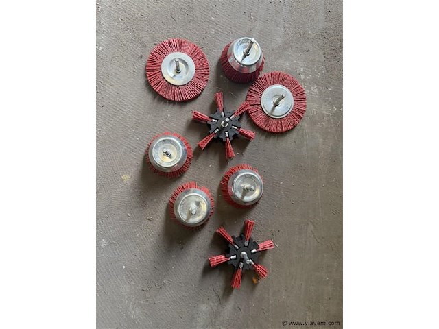 7 x nylon borstel voor boormachine - afbeelding 1 van  4