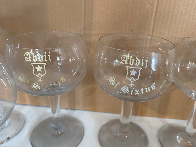7 x oud bierglas st. sixtus abdij westvleteren - afbeelding 2 van  2