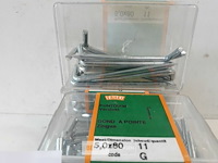 7 x puntduim verzinkt 5x80 mm 11 stuks - afbeelding 3 van  3