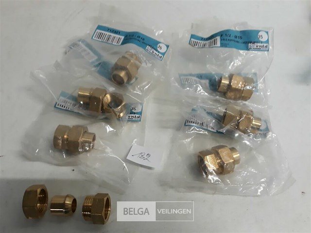 7 x puntstuk soldeer koper 3 delig 15 mm ½ f - afbeelding 2 van  3