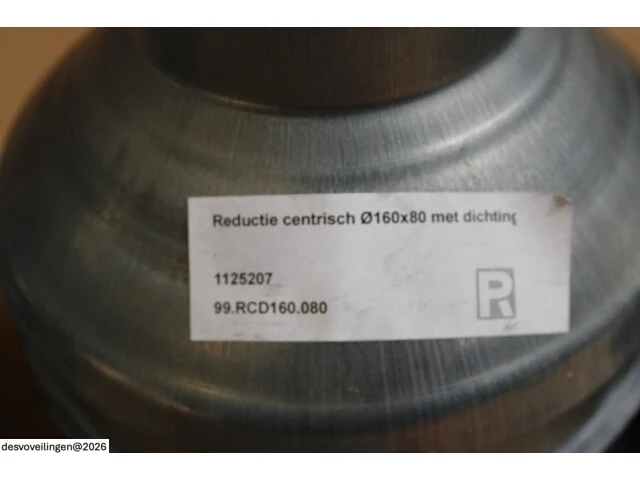 7 x reductie centrisch ø160x80 met dichting - afbeelding 2 van  3