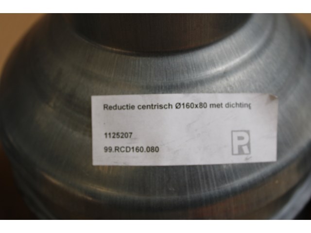 7 x reductie centrisch ø160x80 met dichting - afbeelding 1 van  2
