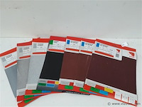 7 x schuurpapier mix korrels 3 vellen - afbeelding 1 van  2
