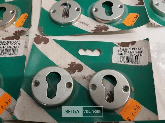 7 x sleutelplaat cylinder alu 2 stuks - afbeelding 3 van  3