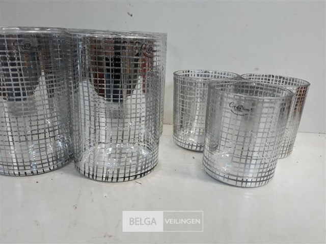 7 x t-lichtglas zilver 2 assorti - afbeelding 3 van  3