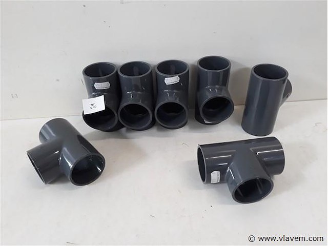 7 x t stuk 50 mm drukleiding lijmverbinding - afbeelding 1 van  2