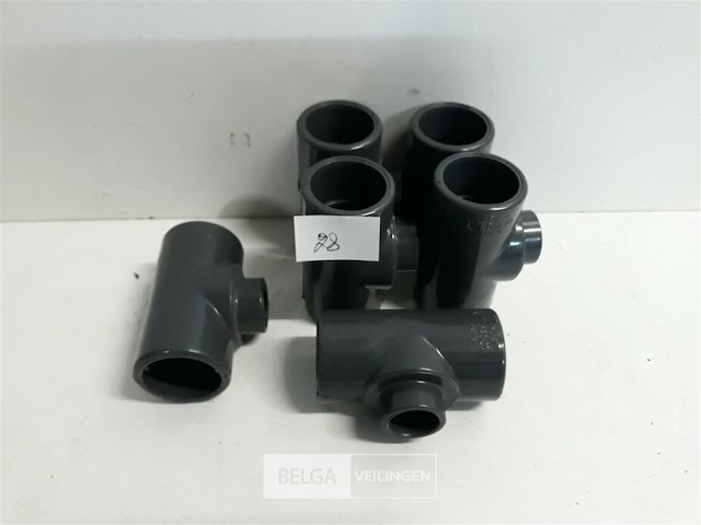 7 x t stuk verloop 32-20 mm drukleiding lijmverbinding - afbeelding 1 van  3