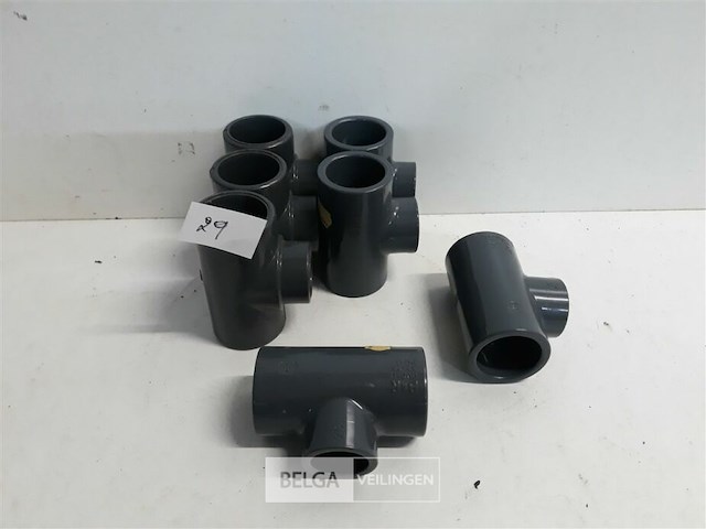7 x t stuk verloop 32-25 mm drukleiding lijmverbinding - afbeelding 1 van  3