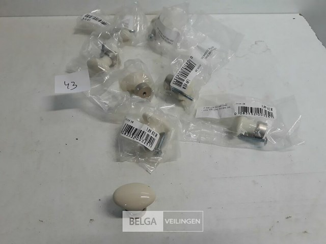 7 x top porselein beige ovaal - afbeelding 2 van  3