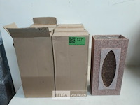 7 x vaas polyester roodbruin 14x9x13 cm - afbeelding 2 van  3