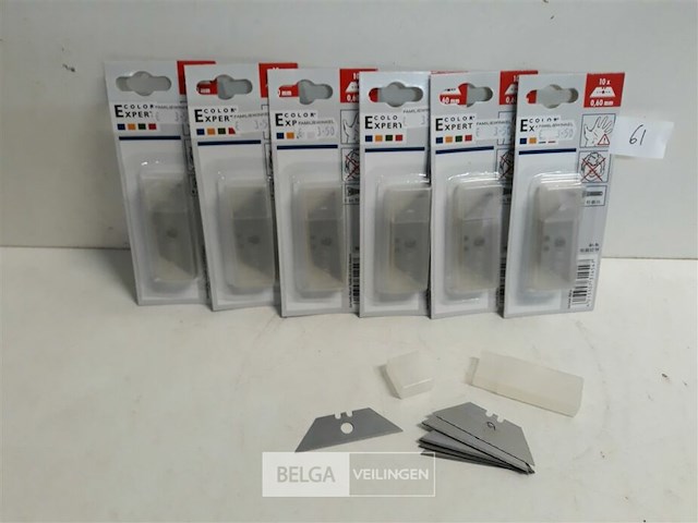 7 x vervangmes voor glaskrabber 10 stuks - afbeelding 2 van  3