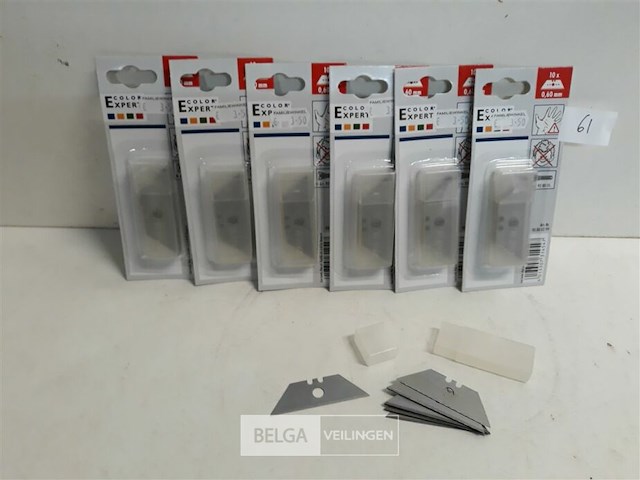 7 x vervangmes voor glaskrabber 10 stuks - afbeelding 1 van  3