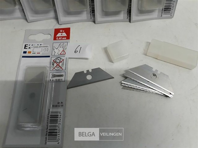 7 x vervangmes voor glaskrabber 10 stuks - afbeelding 3 van  3