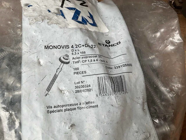 7 x zakken zelfborende schroeven met epdm afdekring - afbeelding 3 van  7