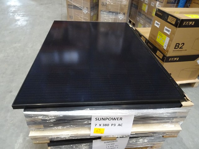 7 x zonnepaneel sunpower p3 380 fb ac (2.660 wp) - afbeelding 1 van  6